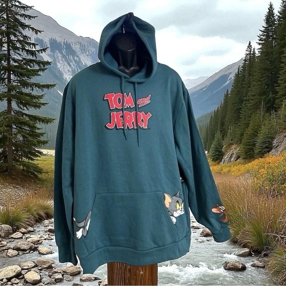 Tom and Jerry‎ Hoodie Sweatshirt
XXL Cartoon Characters Pullover
Kangaroo Pocket